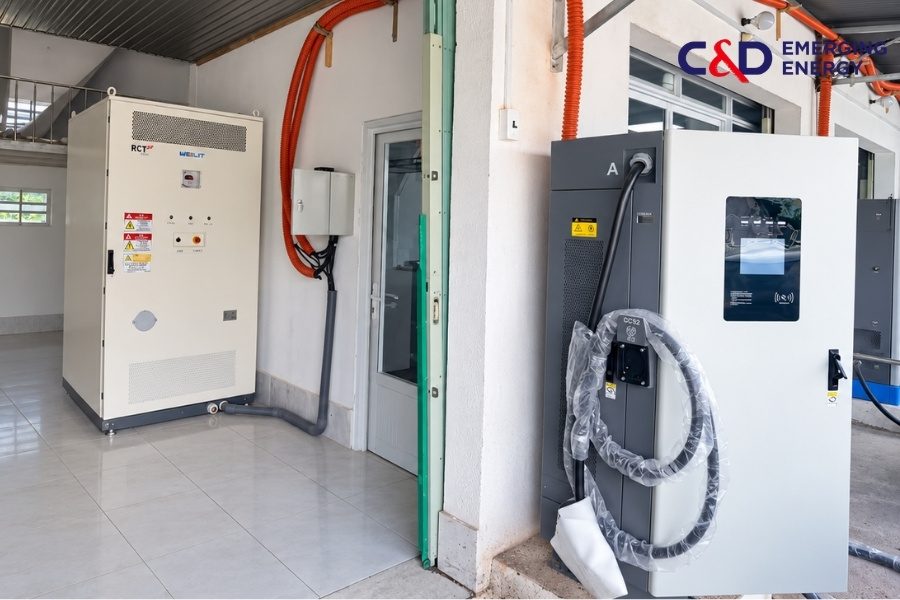 مشروع تخزين الطاقة المتكامل وشحن المركبات الكهربائية في فيتنام من قبل شركة C&D Emerging Energy ولجنة RCT Power Commission